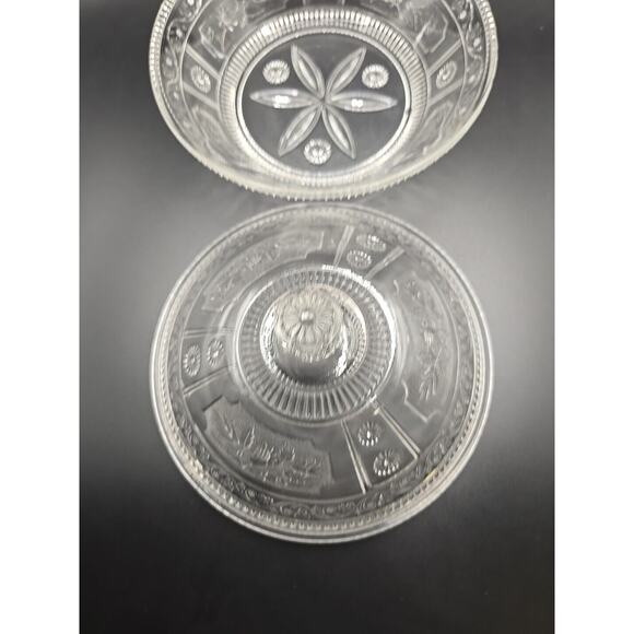 EAPG Bryce Bros Wreath Willow Oak Covered Dish 7” - Picture 4 of 6